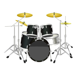 Black Drum Set