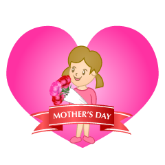 Mother's Day Heart with Girl