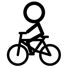 Hombre de palo de bicicleta