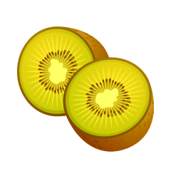 Cortar el kiwi dorado