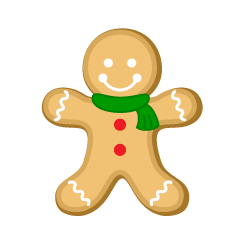 Gingerbread Man with Scarf