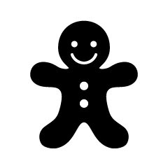 Gingerbread Man Silhouette