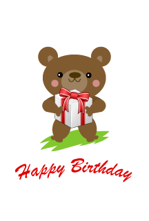 Happy birthday a cute bear gifts