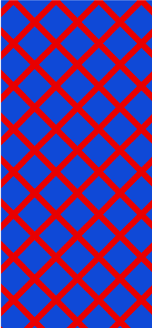 Red Check Line on Blue