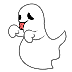 Hovering Tongue-Out Ghost