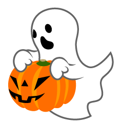 Hovering Ghost with Pumpkin