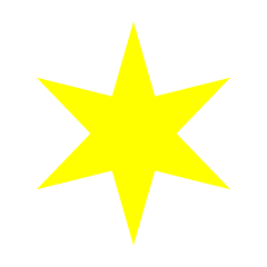 Hexagonal Yellow Star