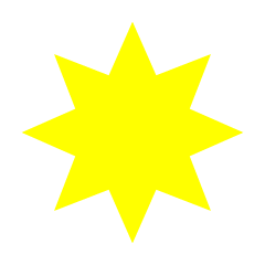 Estrella Amarilla Octagonal