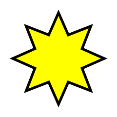 Estrella con Bordes Octagonales