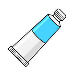 Light Blue Paint Tube