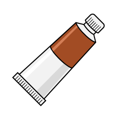 Brown Paint Tube