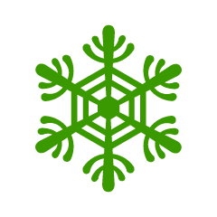 Green Snowflake 3