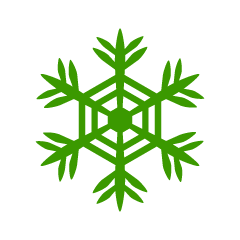 Green Snowflake 5