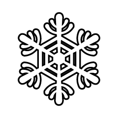 Snowflake Black and White  3