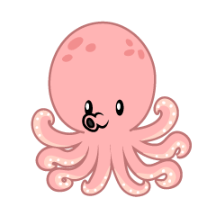 Cute Light Pink Octopus