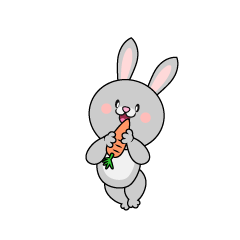 Rabbit Eats Carrot