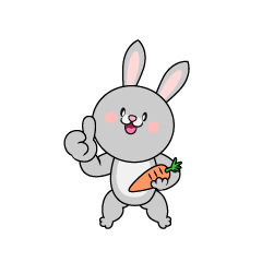 Thumbs up Rabbit with Carrot