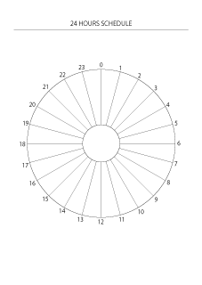 Círculo de horario de 24 horas