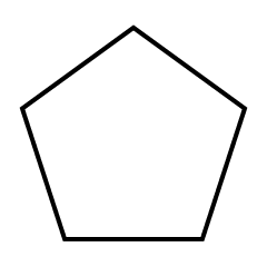 Pentagon Shape Black and White