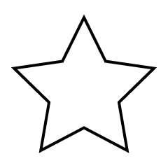 Star Shape Black and White