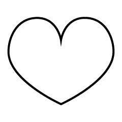 Heart Shape Black and White