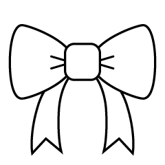 Simple Bow Black and White