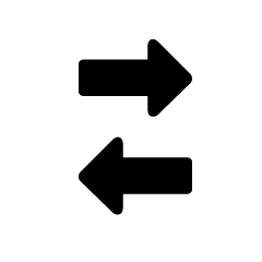 Left Right Black Arrow