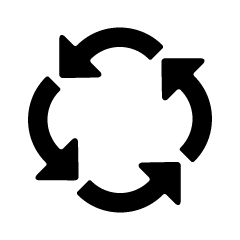 Black Rotate Arrow