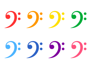Colorful F Clef