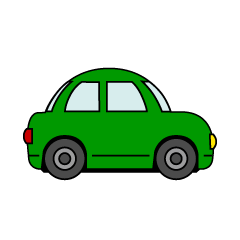 Cute Green Car