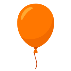 Globo naranja simple