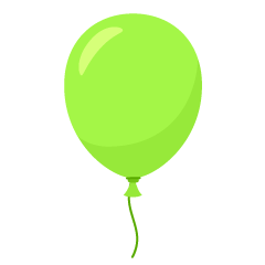 Simple Yellow Green Balloon