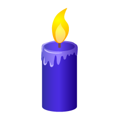 Thick Blue Candle