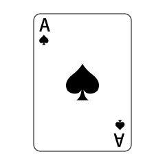 As de corazones de cartas de juego