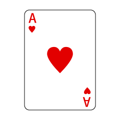 As de tréboles de cartas de juego