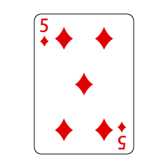 Five of Diamonds Playing Card