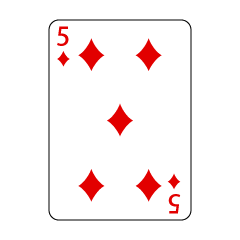 Seis de espadas de cartas de juego