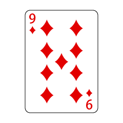 Nine of  Diamonds Playing Card