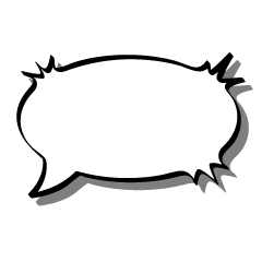 Comic Speech Bubble with Shadow