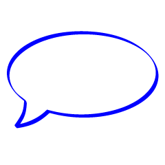 Speech Bubble with Color Line