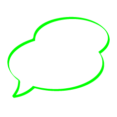 Cloud Speech Bubble with Color Line