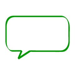 Square Speech Bubble with Color Line