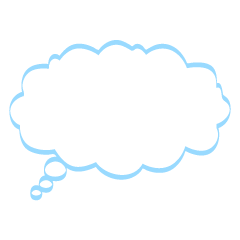 Guess Cloud Speech Bubble with Color Line