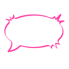 Comic Speech Bubble with Color Line