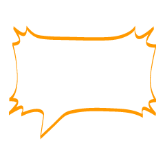 Square Comic Speech Bubble with Color Line