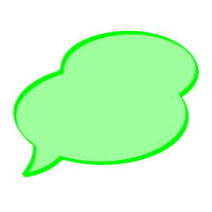 Cloud Speech Bubble with Color