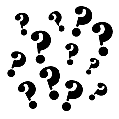 Many Question Marks Silhouette