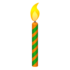 Orange Green Candle