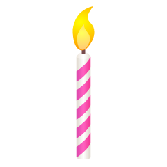 Pink Striped Candle