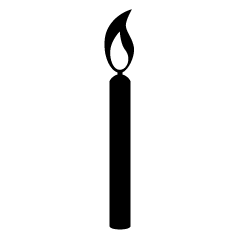 Thin Candle Silhouette